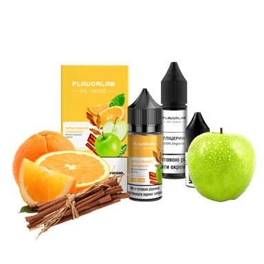 Набір для самозамішування Flavorlab PE 10000 Apple Orange Cinnamon (Яблуко апельсин кориця, 50 мг, 30 мл)