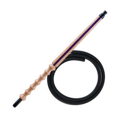 Мундштук для кальяну з дерева Karma Hookah Line Violet + шланг Soft Touch (Фіолетовий)