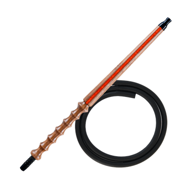 Мундштук для кальяну з дерева Karma Hookah Line Orange + шланг Soft Touch (Помаранчевий)