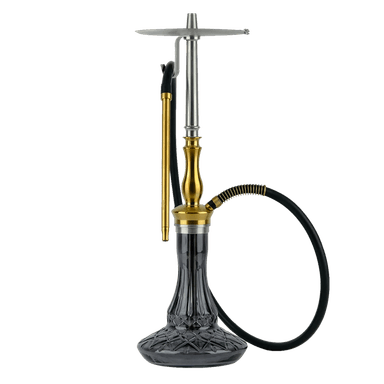Кальян Oduman Sahra Black Glass Gold Body (Золотистий, повний комплект)