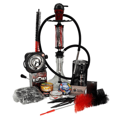 Набір Trumpet Hookah Rider Black Red - кальян, аксесуари, тютюн