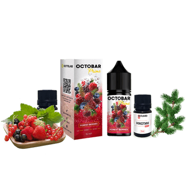 Набір для самозамішування Octobar Prime HARD Forest Berries (Ягоди Хвоя, 65 мг, 30 мл)