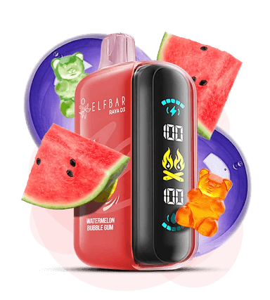 Одноразова Pod-система Elf Bar RAYA D3 25000 Watermelon Bubble Gum (КАВУН ЖУВАЛЬНА ГУМКА)