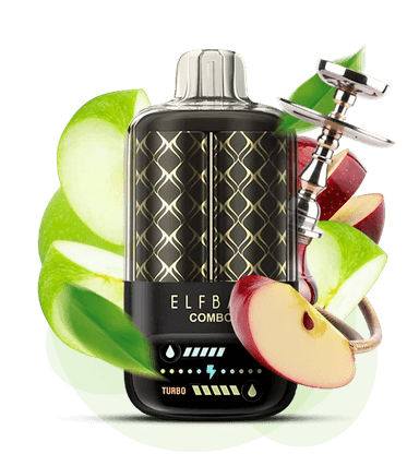 Одноразова Pod-система Elf bar COMBO 20 000 – 25 000 Green Apple & Double Apple Shisha (ЗЕЛЕНЕ ЯБЛУКО ЯБЛУКО)
