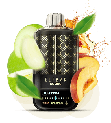 Одноразова Pod-система Elf bar COMBO 20 000 – 25 000 Apple & Juicy Peach (ЯБЛУКО ПЕРСИК)